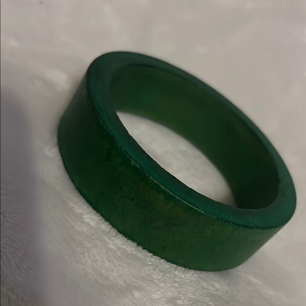 Green Bangle Bracelet Material wood